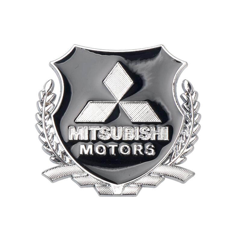 3D Metal Car Emblem Side Trunk Door Window Stickers Decoration Decals For Mitsubishi Asx Lancer Pajero Outlander Delica Eclipse
