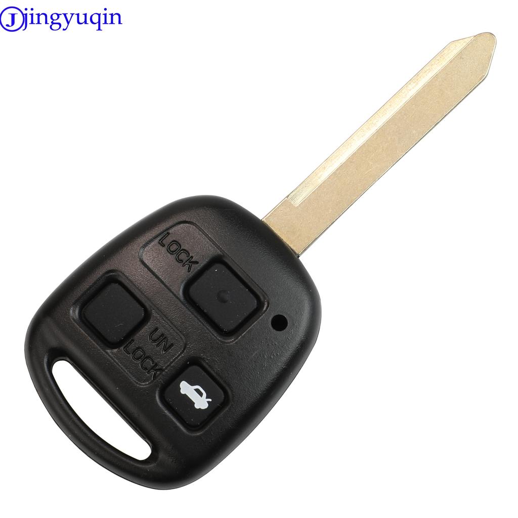 Jingyuqin With Rubber Pad Remote Car Key Shell Case For Toyota Yaris Carina Corolla Avensis Cover Toy47 Blade