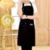 Canvas Aprons for Woman Men Kitchen Chef Work Apron for Grill Restaurant Bar Shop Cafes Beauty Nails Studios Uniform