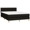 Maison Exclusive - Sommier à lattes de lit avec matelas LED Noir 140x190 cm Tissu