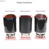 RONSI 1 Pcs Universal Car Glossy Carbon Fiber Black Muffler Tip Exhaust System Pipe Mufflers Nozzle Universal Straight Stainless