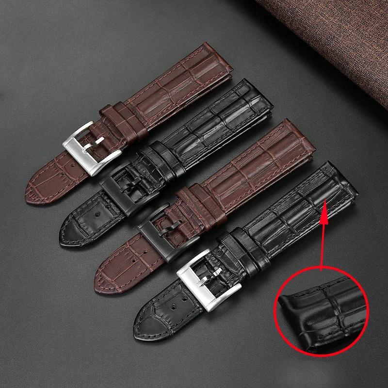 Для Hamilton Genuine Leather WatchBand Khaki H7060573 Cowhide Bracelet Receptive ...
