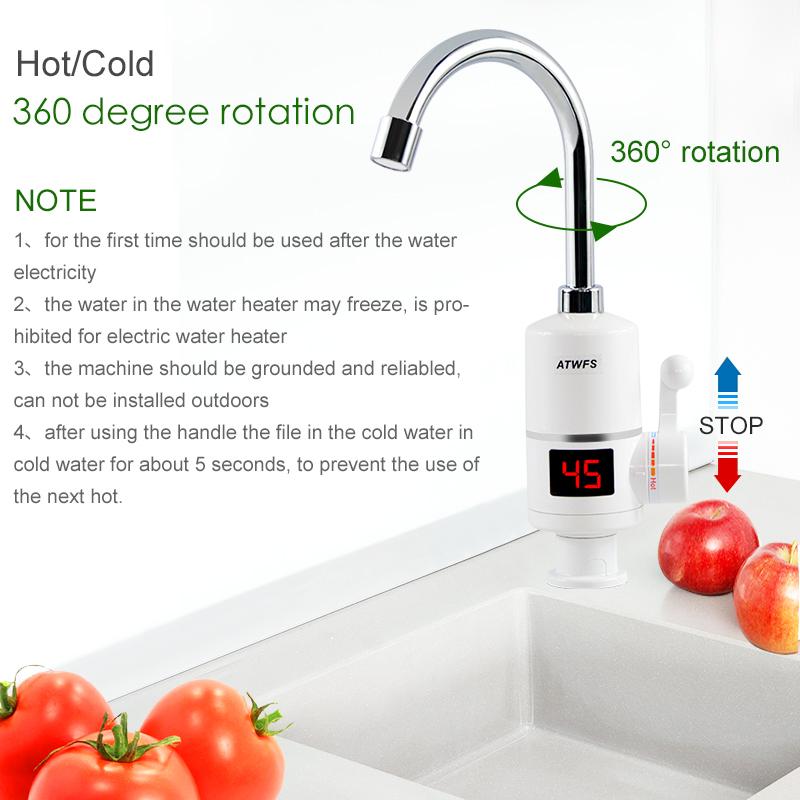 Мгновенный водонагреватель термостат кран электрический кран для отображения температуры KTY