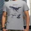 Humpback Whale Anatomy Shark Lover T-Shirt Summer Men Street Hip Hop Punk Style Boy Loose Oversized Casual Fashion Tees