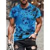 T-shirt Men's 3D Printed Football Pattern Summer Men And Women Casual Everything Simple Style Oversized Round Neck T-shirt Top