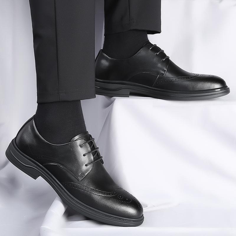 Модные новые классические мужские туфли в стиле ретро, формальные черные кожаные туфли, оксфорды на шнуровке для пожилых, свадебные, офисные, деловые, повседневные туфли для вождения