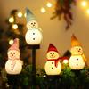Солнечные наземные лампы, уличные рождественские светильники в форме снеговика, энергосберегающие декоративные светильники для сада и двора