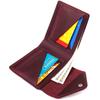 Модный женский кошелек с монетницей из матовой натуральной кожи GRANDE PELLE Wallet 16805 Бордовый