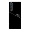 Чехол для телефона Sony 1 IV: Черный мягкий чехол из ТПУ с полым узором и простыми линиями
