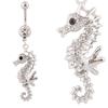 Seahorse Navel Clip Belly Button Ring - Medical Stainless Steel Body Piercing Jewelry