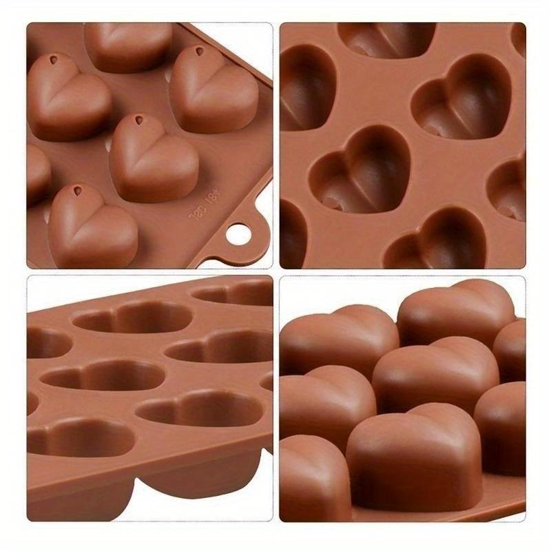 Силиконовые романтические 15 мини-форм для торта в форме сердца для шоколадных десертов, пудинга, выпечки тортов, инструменты для украшения, формы, кастрюля
