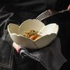 Creative Lotus Shaped Ceramic Bowl Household Fruit Salad Bowl Dessert Bowl Pasta Bowls Molecular Cuisine Specialty Tableware