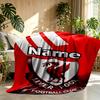 Custom Name Personalized Football team F.C Print Blankets, Home Decor, Bedroom, Sofa, Camping, Couch, Gifts for Birthday Christmas