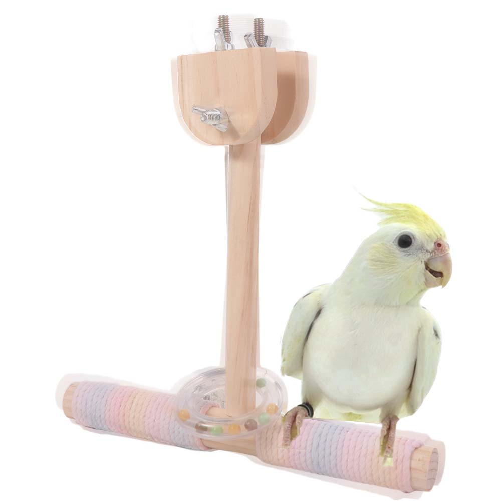 Bite Resistant Wood Parrot Swing Wear-resistant Bird Cage Decoration for Parrots Parakeets