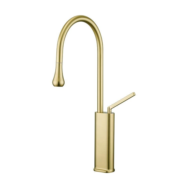 White/Black Pull-out Kitchen Sink Faucet Deck Mounted Hot Cold Water Mixer Tap 360 Rotation Stream Sprayer Head Kitchen Tap