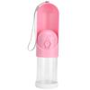 Pet Portable Collapsible Cup Telescopic Water Bottle Dispenser for Dog Cat Travel DrinkingPink