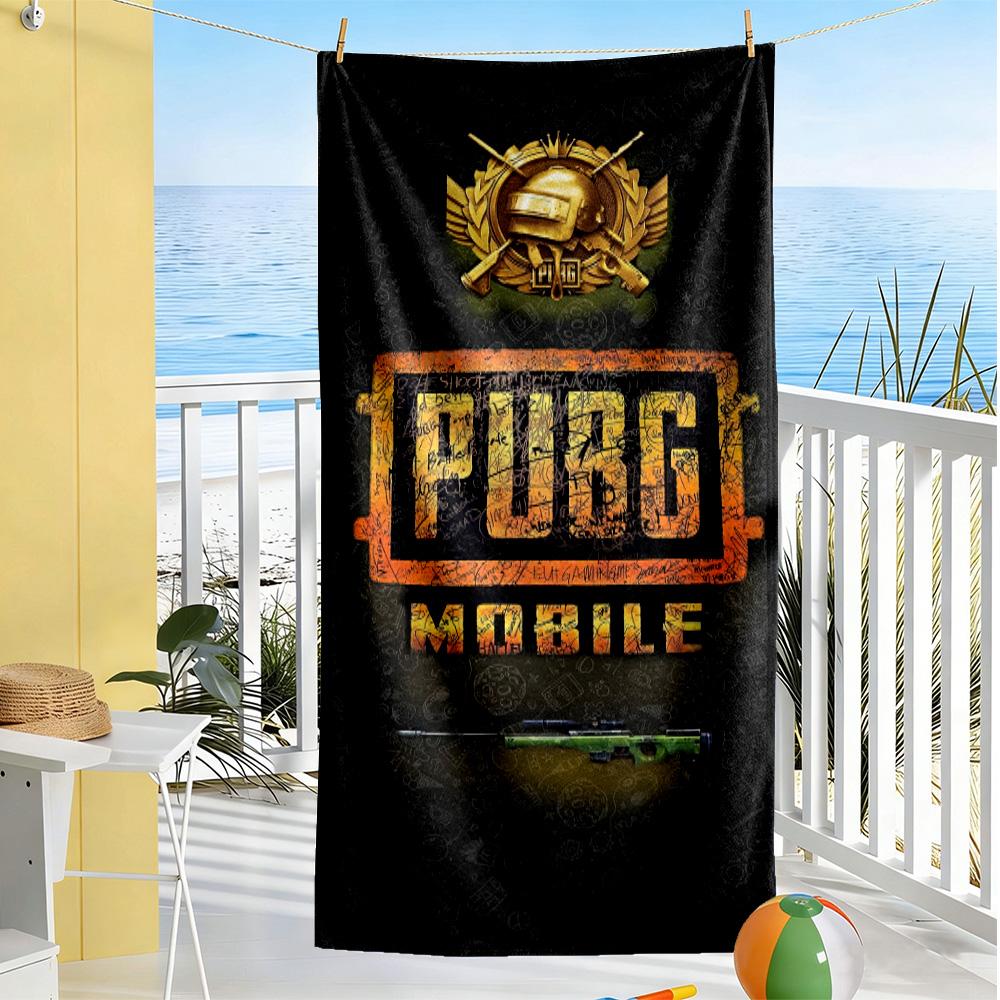 Pubg Mobile Beach Towel Super Soft Microfiber Quickdry Fabric Comfortable Lightweight Suitable for Swimming, Gym, Camping, Yoga Vacation