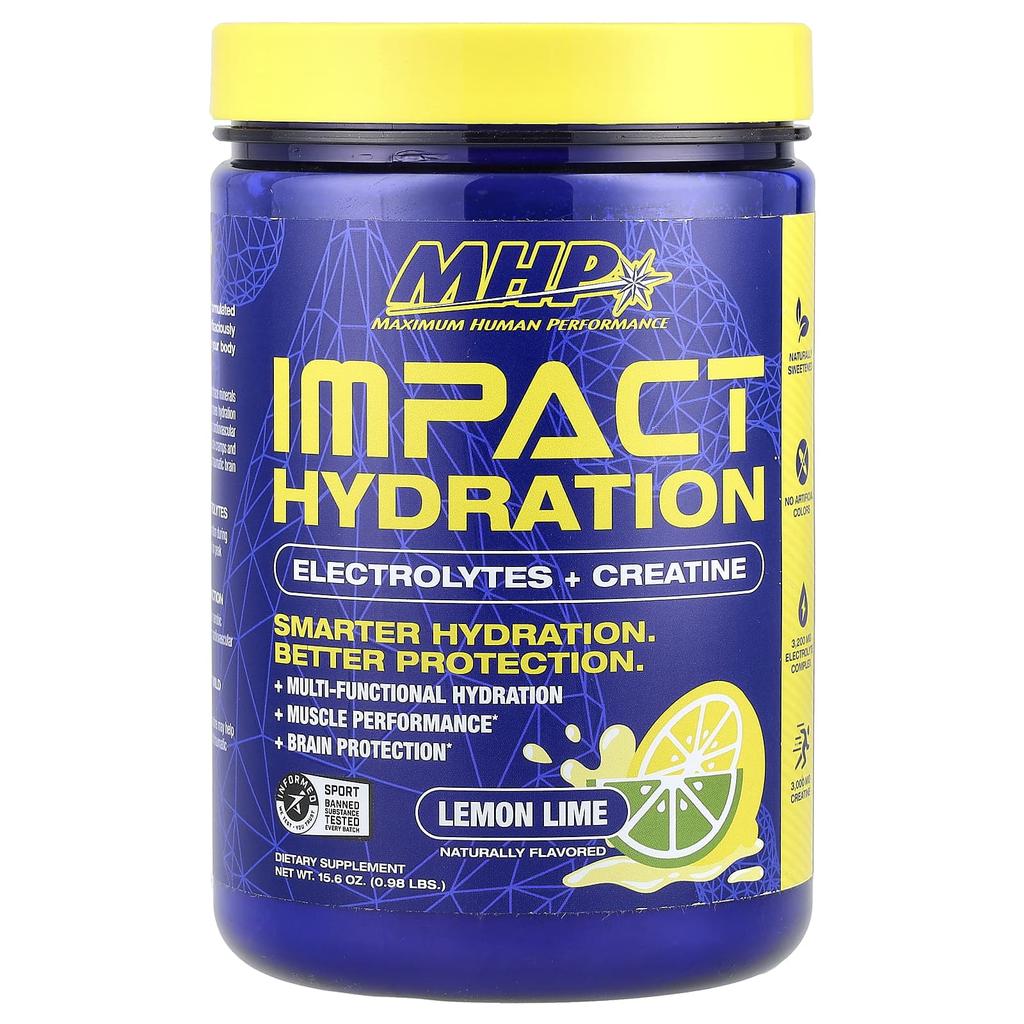 Effective Hydration, Electrolytes + Creatine, Lemon Lime, 15.6 Oz (0.98 Lbs)