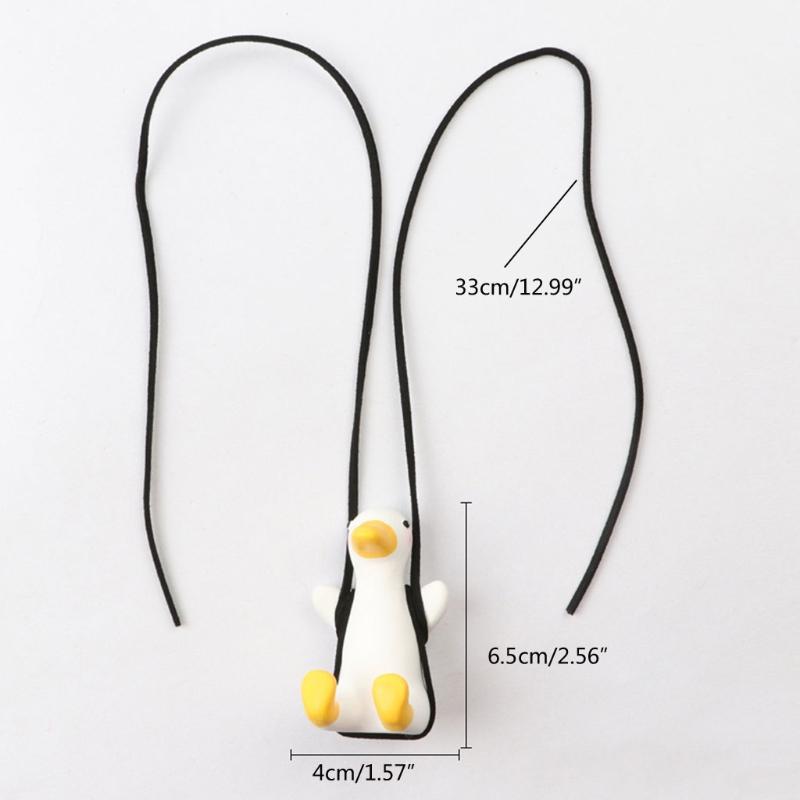1 шт. подвеска-качели в виде маленькой утки с веревкой для подвешивания, сумка для украшения автомобиля, личные вещи, приносящие удачу, необычное украшение для дома