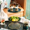 2-слойная креативная подставка для торта, поднос для фруктов, блюда для подачи конфет, закусок, фруктовое блюдо, рождественский декор, хранение продуктов