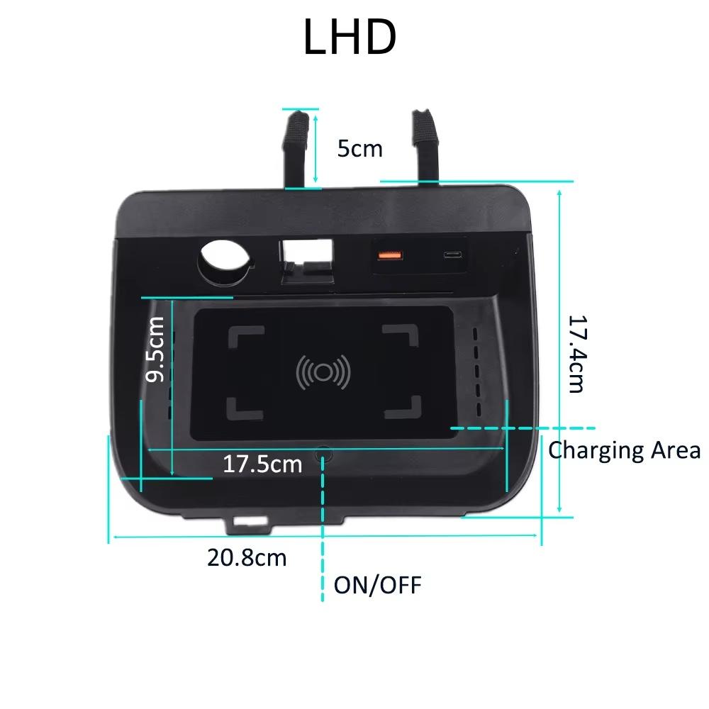 Автомобильное беспроводное зарядное устройство Qi 15 Вт, быстрая зарядная панель для Toyota Rav4 2019 - 2022, автомобильные аксессуары, беспроводная зарядка, держатель центральной консоли