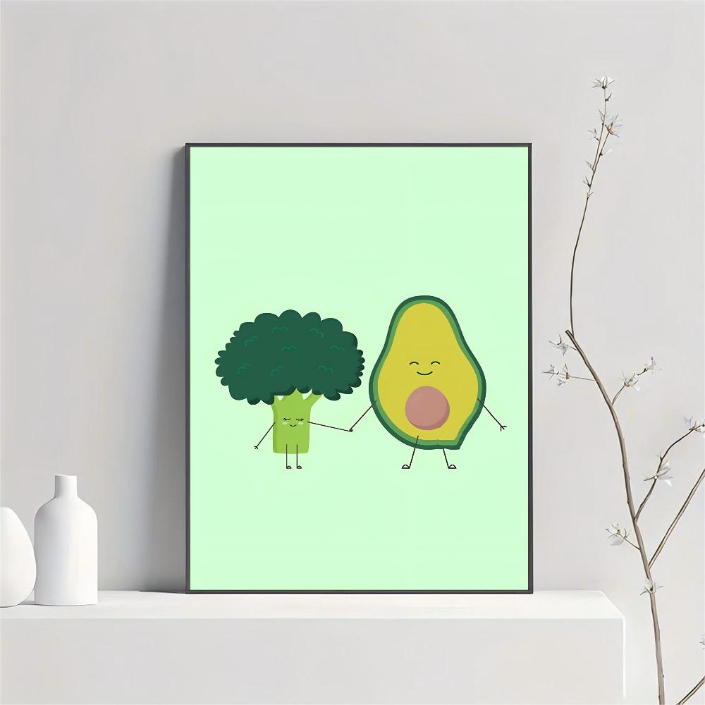 1pc Hot Modern Simplicity Cartoon Funny Food Fancy Poster HD Posters Home Room Bar Cafe Decor Art Wall Painting Picture