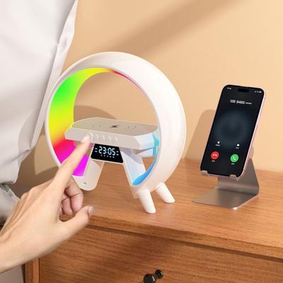 RGB Night Light Многофункциональный будильник Динамики Настольная лампа Ambient