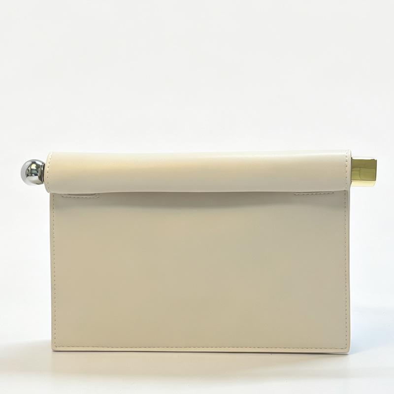 Stylish Silver Crimped Folding Clutch Bag, New Universal Dinner Bag, Premium Metallic Shoulder Messenger Bag.