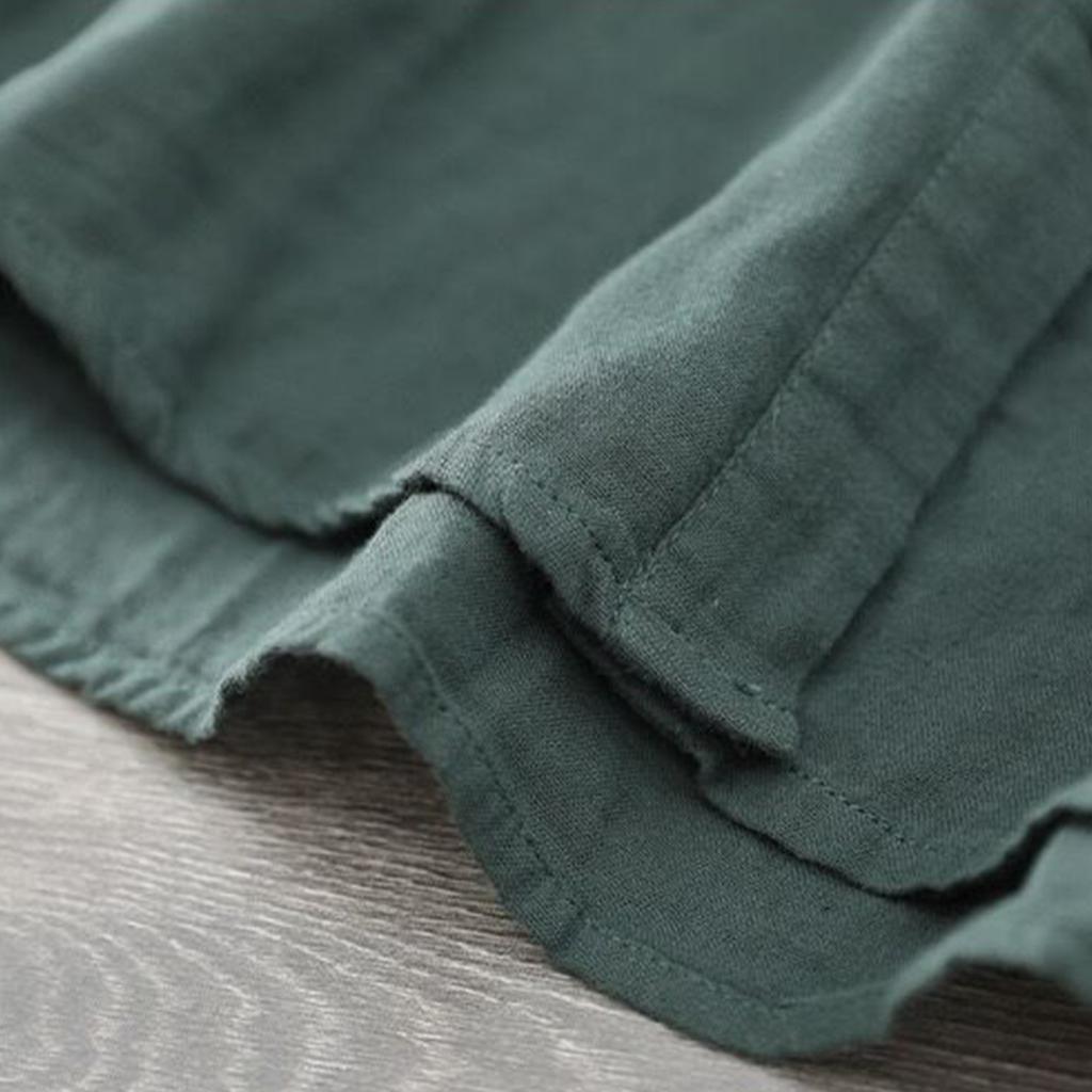 Женская рубашка весна-осень с тонкими секциями и вышивкой на лацканах из хлопка и льна, повседневная удобная рубашка с пуговицами