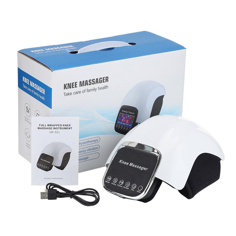 Электрический массажер для колена, вибрация, инфракрасный нагрев, наколенник, аппарат для горячего компресса, подушка безопасности, массажный красный свет, теплый инструмент