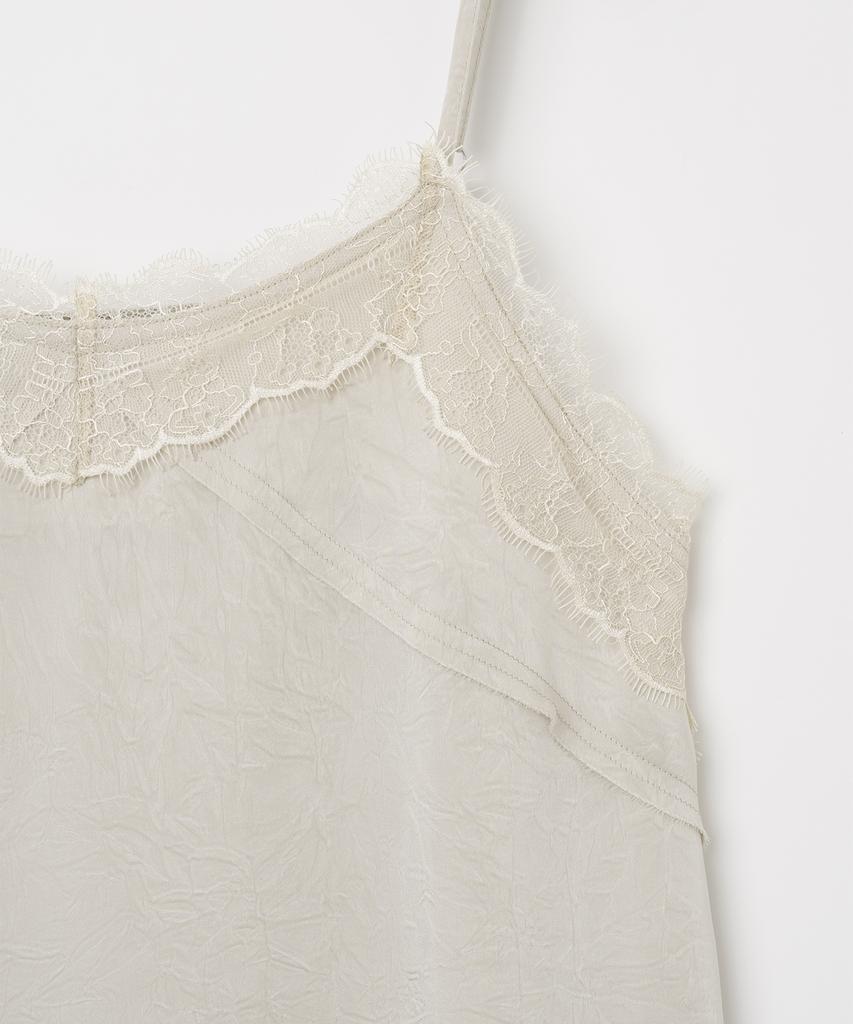 Milo Woman Crease Lace Midi Dress [Beige]