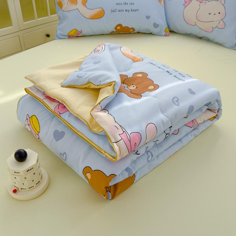 Хлопковое одеяло из марли класса А с соевым волокном - Двухслойное, летнее, прохладное, машинная стирка