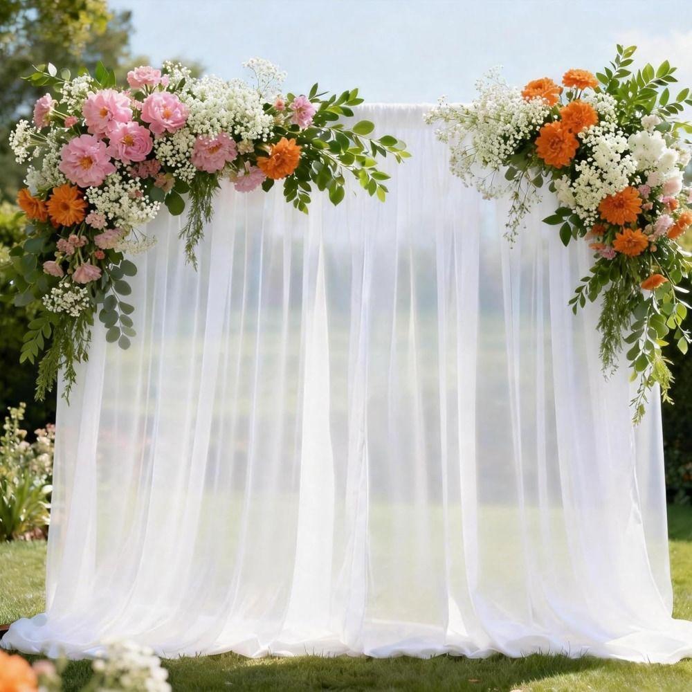 Wrinkle Free Wedding Backdrops White Background Curtains New Photo Back Drop  Wedding Party