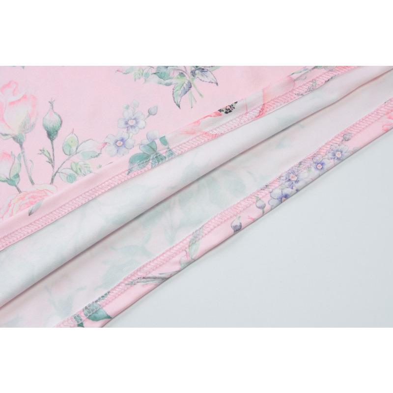 Женское плиссированное короткое платье с принтом и бретельками через шею, модное платье с цветочным принтом и запахом на бедрах