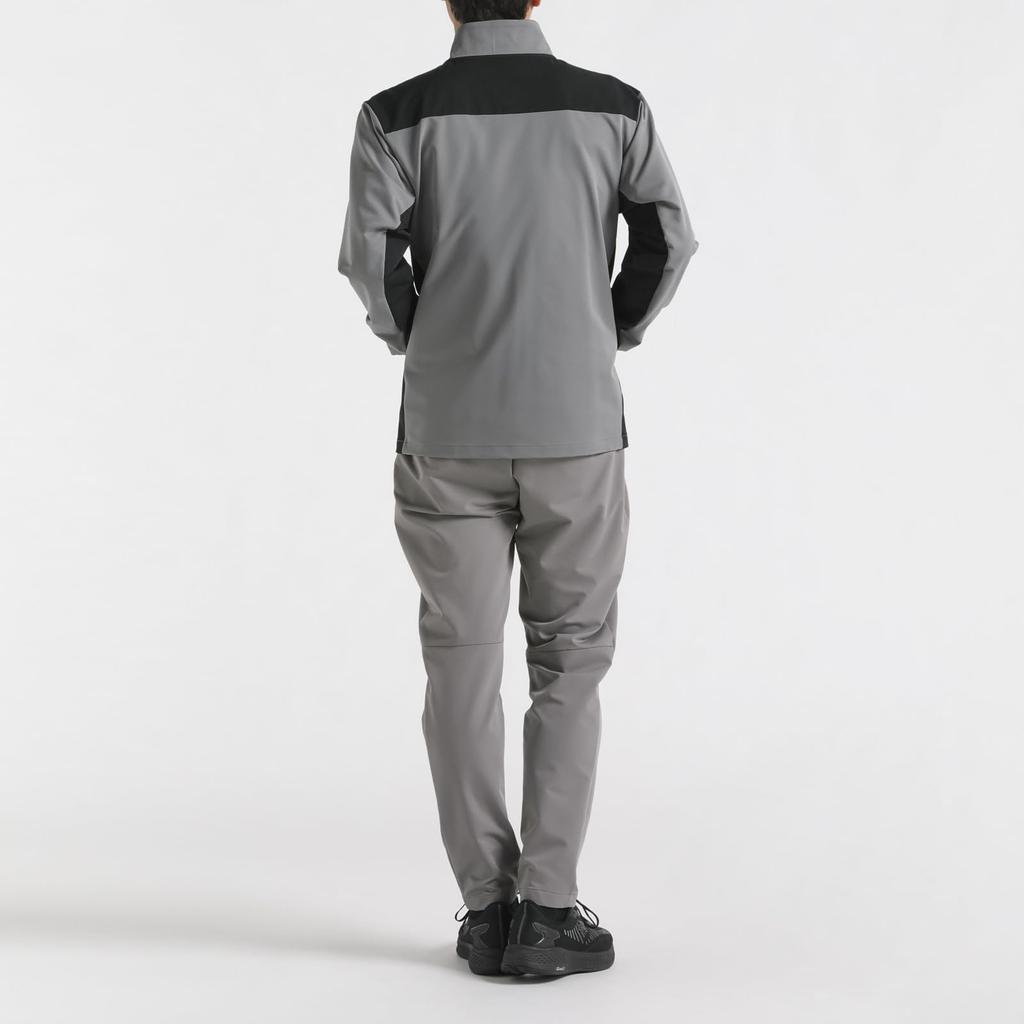 Джерси Descente HEATNAVI TOUGH Soft Shell Stand Jacket Водоотталкивающая тренировочная беговая серая [Move Sports]