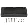 Water Cooling Radiator 8 Pipes G14 Thread 80mm Dual Fans Aluminum Alloy Heat Exchanger for