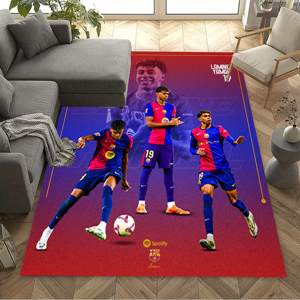 Lamine Yamal's Spain Champions Celebration Floor Rug Office Rug Suitable for Study room Game Room Playrooms Dining Room Antislip Carpet Decorate Offic