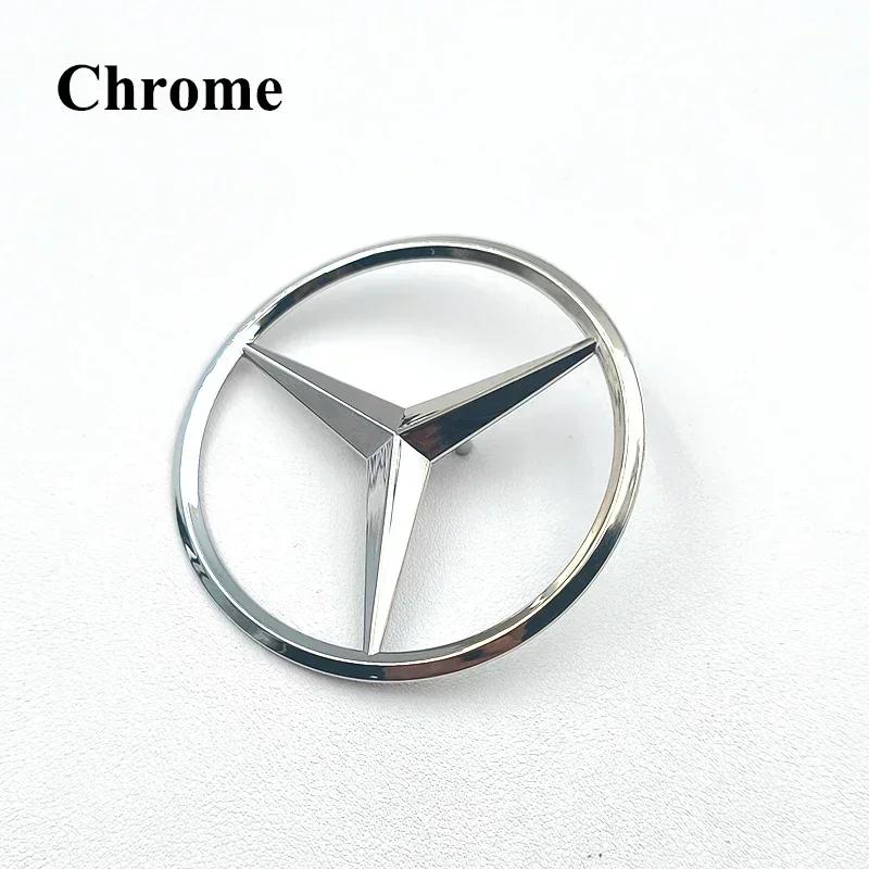 C200 E200 New 2025 For Mercedes Benz Mercedes Logo Badges Cover Decal 3D ABS Car Rear Trunk Emblem Sticker For Mercedes Benz W17