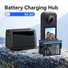 Высокоскоростная зарядная станция для аккумуляторов камер 360 X4 Air Action, позволяющая одновременно заряжать несколько аккумуляторов