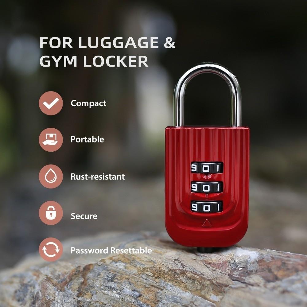 Secure Dormitory Cabinet  Padlock Anti-theft Luggage Combination Lock  Travel Outdoor Tools