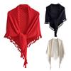 Plain Color Shawl Wrap for Women Knitting Shoulder Wrap Handmade Cloak Pashmina Shawl Wraps for Travel Cheongsam Shawl