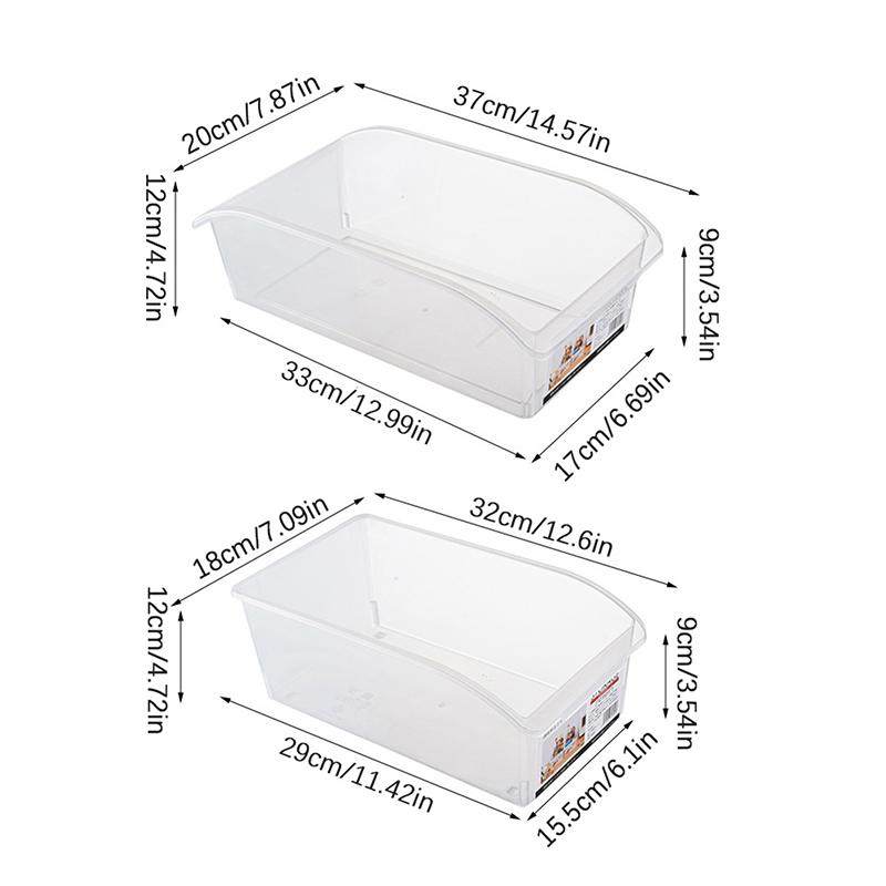Clear Plastic Refrigerator Food Storage Box Container Fridge Drawer Shelf Household Kitchen Pantry Organizer Box