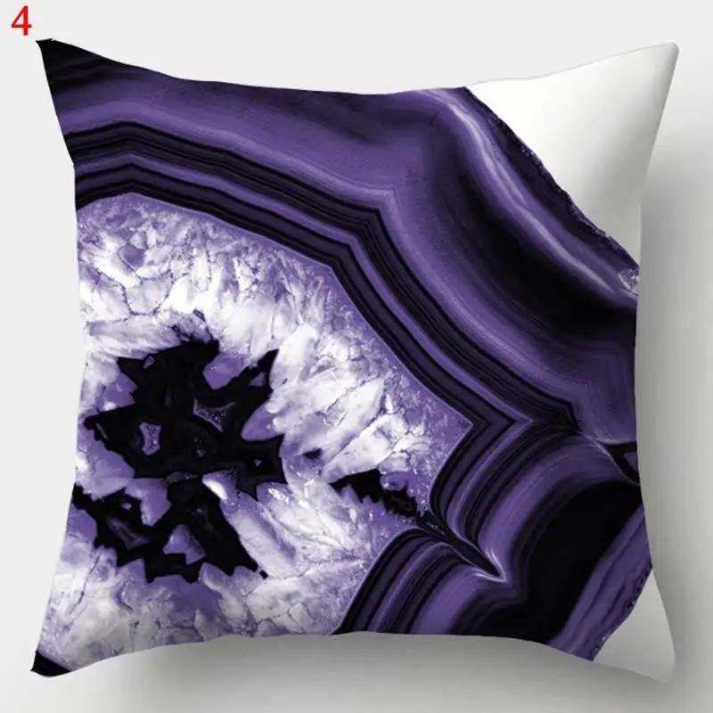 Taie D'oreiller Géométrique Violette, Housse De Coussin Décorative, Maison, Canapé, Carré