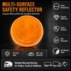 4Pcs Plastic Adhesive Reflectors Self Adhesive Warning Reflectors Round Safety Reflectors  Trucks