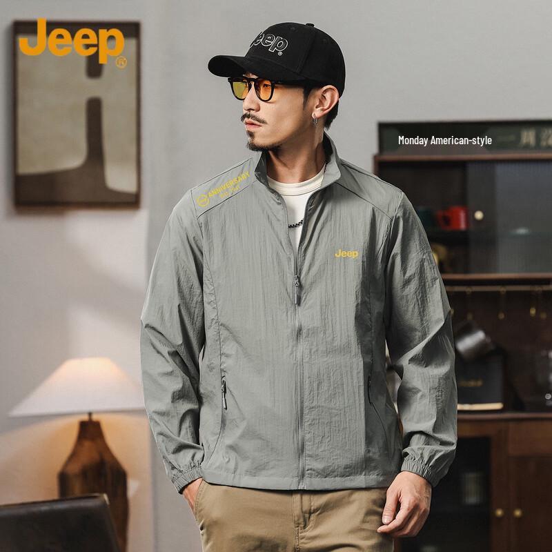 Jeep Мужская дышащая легкая куртка для защиты от солнца