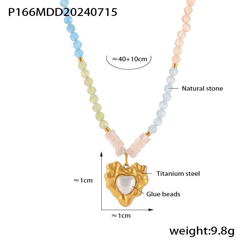 Подвеска Wind Malachite Love с инкрустацией из жемчуга, титановая сталь, покрытая 18-каратным настоящим золотом, ожерелье из натурального камня