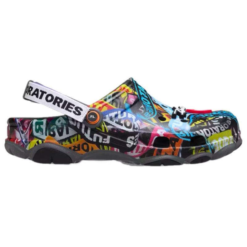 Futura Laboratories x Crocs Стильные и универсальные Дырявые туфли Унисекс Серые