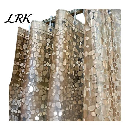Декор для ванной Комната Душевая занавеска Водонепроницаемая подкладка, Толстая ЭВА 3D Высококачественный узор Галька для душевой кабины, Ванны