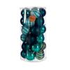 Boules de Noël - Lot de 4 - PVC Bleu - 8 cm - Décoration Élégante