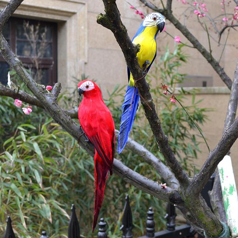 6 цветов 25 см моделирование попугаев птицы искусственные попугаи домашний сад украшение двора